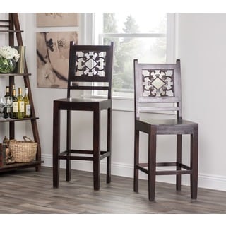 'Venice' Dark Mahogany 30-inch Bar Stool