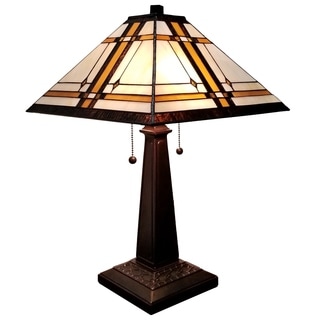 Amora Lighting Tiffany Style Mission Table Lamp