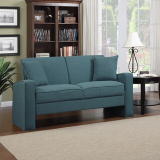 Portfolio Aviva Caribbean Blue Linen Sofa