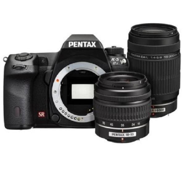 Pentax K-5 IIS DSLR Camera with 18-55mm and 55-300mm DAL Lenses Bundle Kit