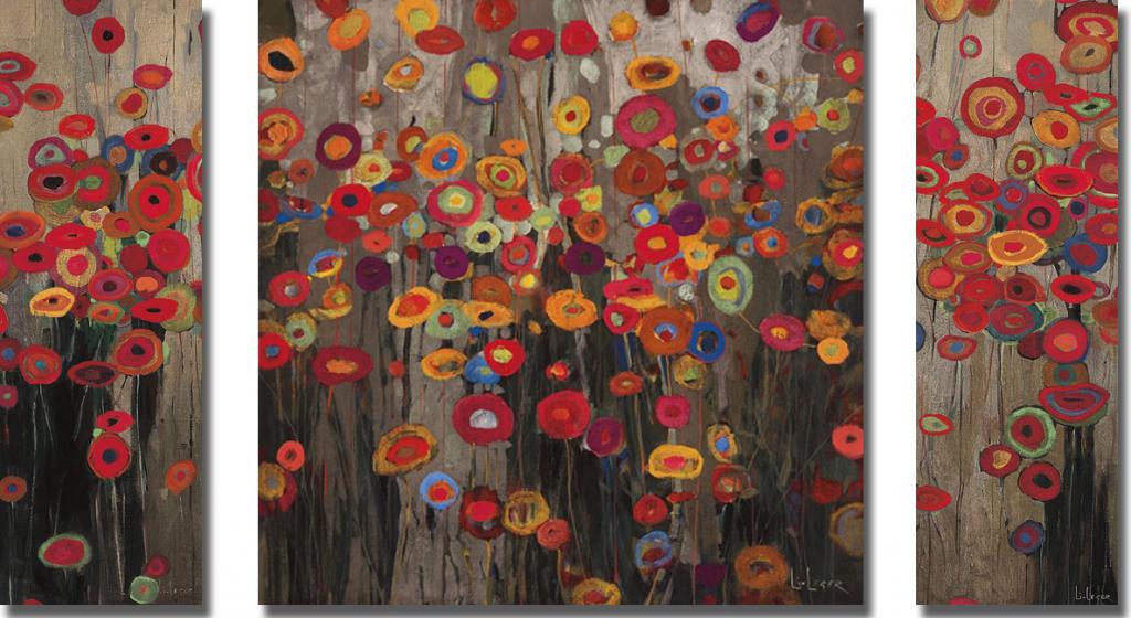 Don Li-Leger 'The Garden Parade' 3-piece Canvas Art Set