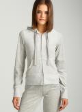 Romeo & Juliet Skull Velour Hoodie In Grey