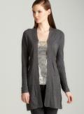 August Silk Shawl collar cardigan in grey