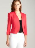 Premise Coral open front jacket w/ pkt