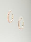 Lydell Coral Enamel Hoop Earrings