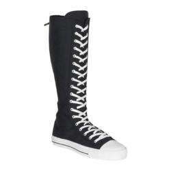 Men's Demonia Deviant 301 Black Canvas/White-Image