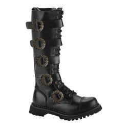 (^ ^)// Men's Demonia Steam 20 Black Leather