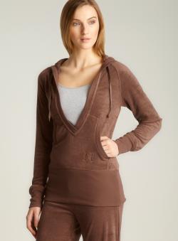 Max Sport Deep V-neck Pullover Hoodie