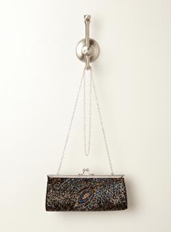 nina silver clutch