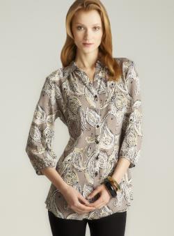 Spense 3/4-sleeve Button Down