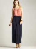 Pink Rose Braided Belt Maxi Dress