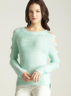 Romeo & Juliet Couture Sleeve Cutout Sweater