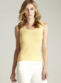 Jeanne Pierre Sleeveless Cable Knit Sweater in Yellow