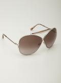 Tom Ford Ladies Metal Sunglasses in Dark Yellow