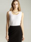Jeanne Pierre Sleeveless Cable Knit Sweater