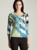 Joseph A Abstract Print Cardigan