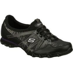 Women's Skechers Bikers Sparkling Black/Silver