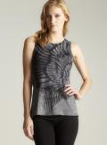 Moa Moa Feather Printed Hi-lo Tank