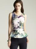Romeo & Juliet Couture Tie Dye Scuba Peplum
