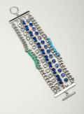 Stein & Blye Multi Row Jewel Chain Bracelet