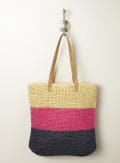 Straw Studios Striped Straw Tote
