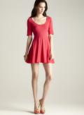 Tresics Scoop Neck Short Sleeve Skater Dress