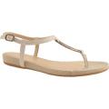 Women's Calvin Klein Pozey Antique White/Natural Patent Leather/Linen