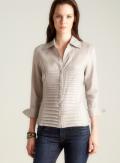 Tracy M Linen Shutter Pleat Button Down