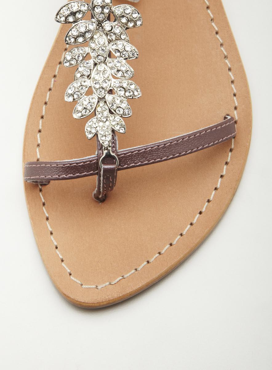 Matisse Jeweled Flat Ankle Strap Sandal - Overstockâ„¢ Shopping ...