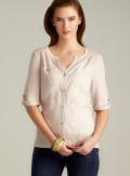August Silk Tab Sleeve Hi-lo Button Down