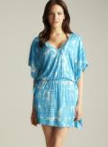 Club Z Collection Tie Dye V-neck Cover Up