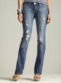 Seven7 Destructed Bootcut Denim Jean