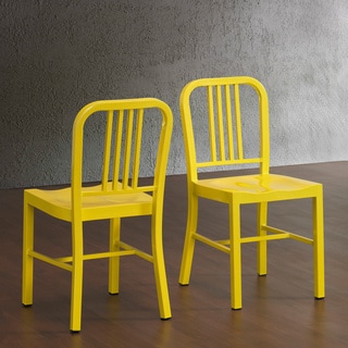 Great Prices Lemon Metal Side Chairs (Set of 2)
