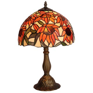 Amora Lighting Tiffany Style Sunflower Table Lamp