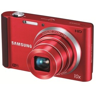 Samsung SMART Long Zoom Wi-Fi 16MP Red Digital Camera
