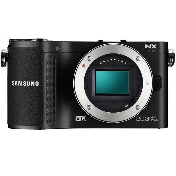 Samsung NX210 20.3MP Mirrorless Black Body Wi-Fi Smart Digital Camera