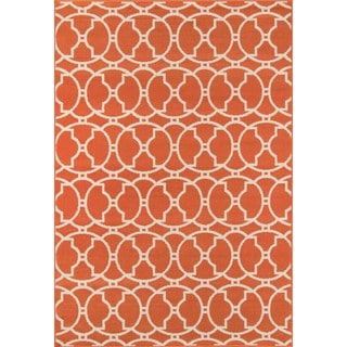 Moroccan Tile Orange Indoor/ Outdoor Rug (7'10 x 10'10)