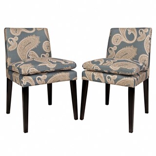angelo:HOME Marnie Feathered Paisley French Blue Upholstered Dining Chairs (Set of 2)