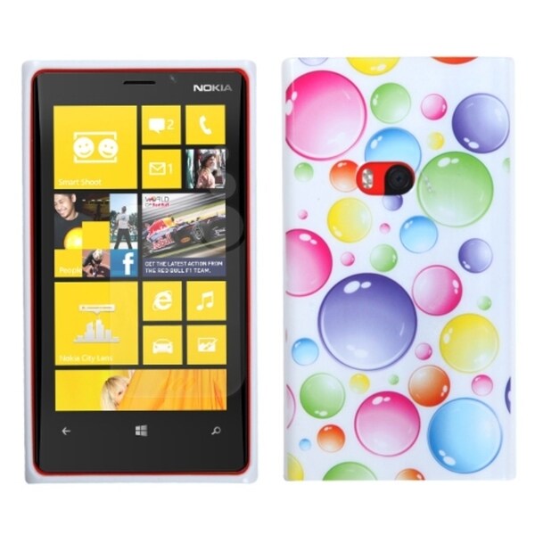 INSTEN Rainbow Bigger Bubbles Candy Skin Phone Case Cover for Nokia 920 Lumia