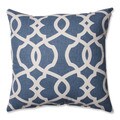 Pillow Perfect Lattice Damask Blue 16.5-inch Throw Pillow