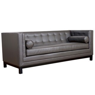 Low Price Zoe Grey Leather Sofa