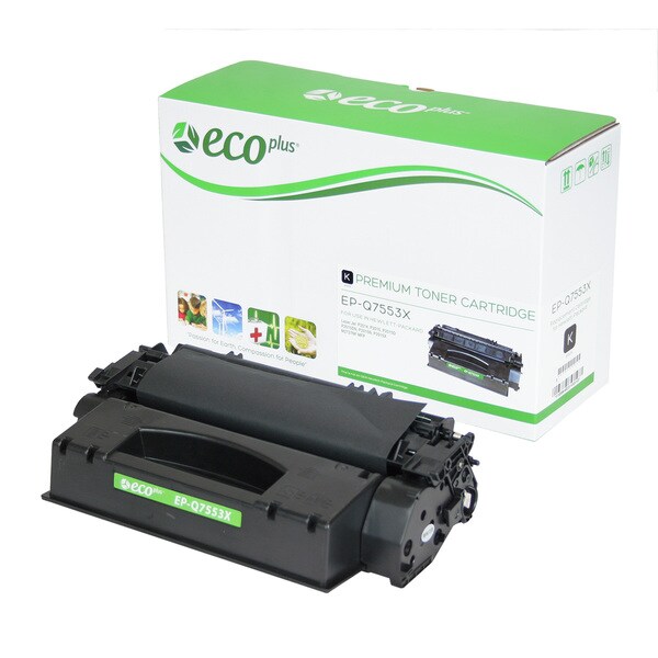 EcoPlus Black HP Q7553X Remanufactured Toner Cartridge