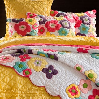 Kamila Girl Flower Quilt and Sham Separates