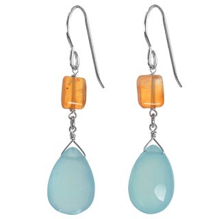 Ashanti Sterling Silver Multi-gemstone Briolette Earrings (Sri Lanka)