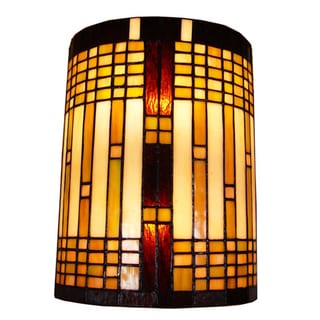 Amora Lighting Tiffany Style 2-light Geometric Wall Sconce ...