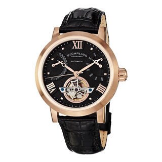 Stuhrling Original Men's Vicarius Automatic Leather Strap Watch