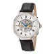 Stuhrling Original Men's 'Lexington' Automatic Skeleton Leather Strap Watch with White Face