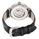 Stuhrling Original Men's 'Lexington' Automatic Skeleton Leather Strap Watch with White Face