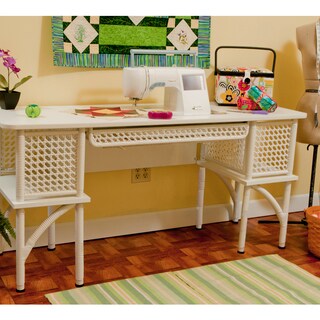 Sewing Rite Adjustable White Sewing Craft Table