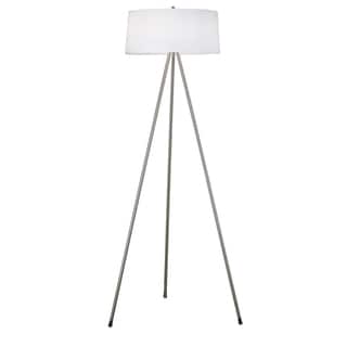 Latah 2-light Brushed Steel Floor Lamp